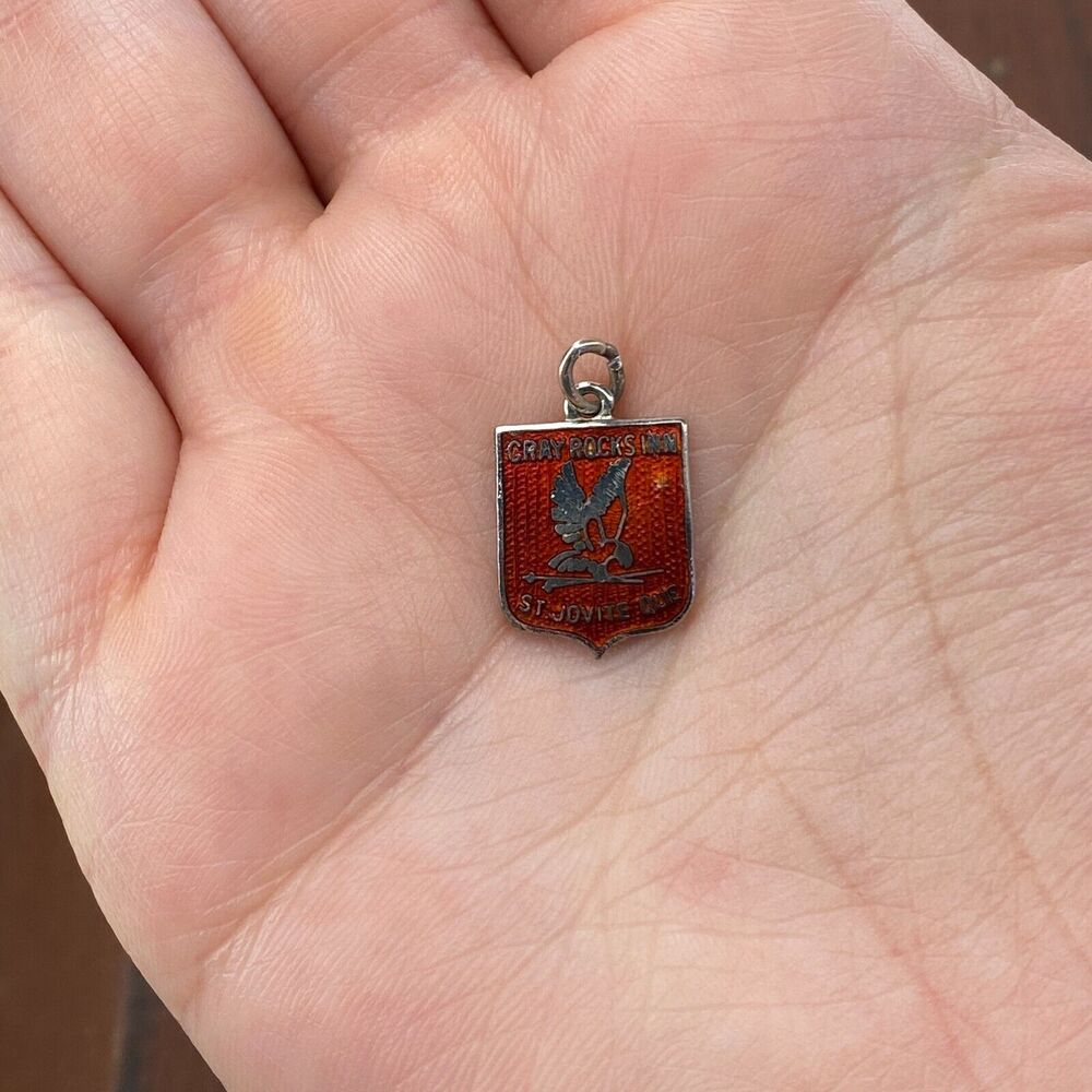 Vintage 925 Sterling Silver BMCo "Gray Rocks Inn St Jovite Que" Bracelet Charm